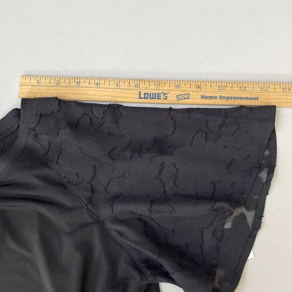 Nordstrom Rack‎ NWT Blouse Short Floral Sleeves Lightweight Black Women's Small - Picture 7 of 9